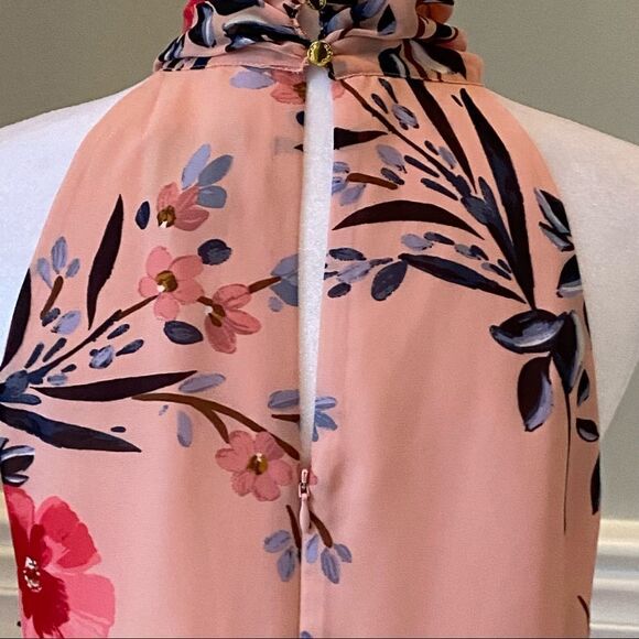 NWT VINCE CAMUTO Peach Floral Sleeveless A-line Dress. SZ 16 - Picture 9 of 15